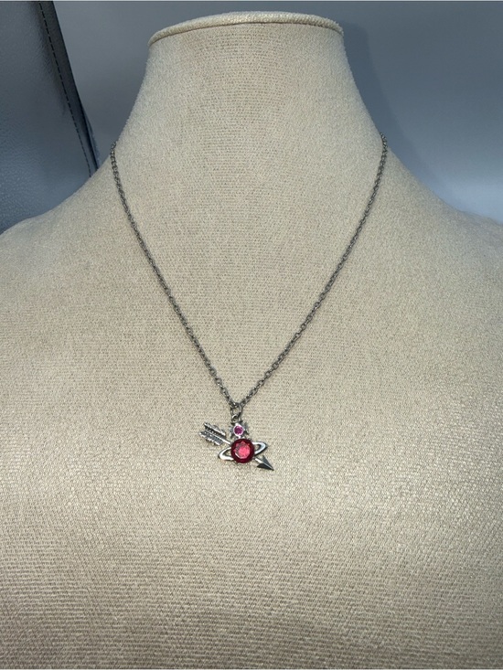 Vivienne Westwood Jewelry - Vivienne Westwood Silver-Tone Necklace with Red Crystal Orb Pendant